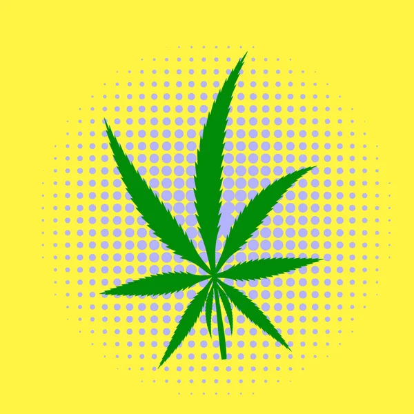 Cannabis verde deja fondo punteado — Vector de stock