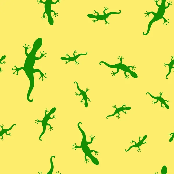 緑色のサンショウウオのシームレス パターン — ストックベクタ