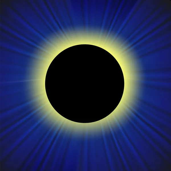 Eclipse solar completo — Vector de stock