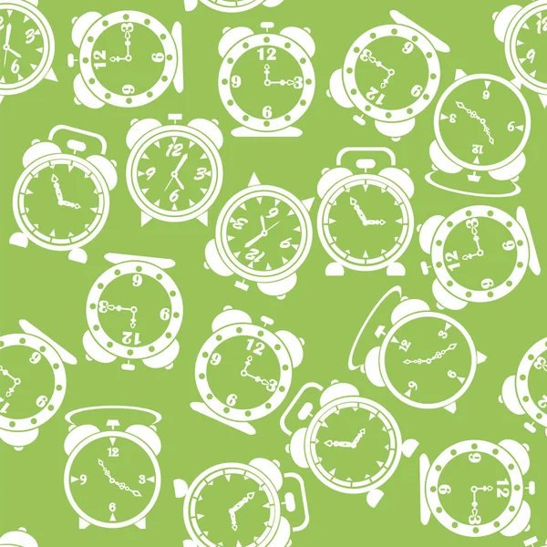 Silhouettes de l'icône de l'horloge modèle sans couture — Image vectorielle