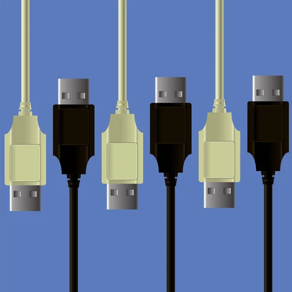 Set van kabels — Stockvector