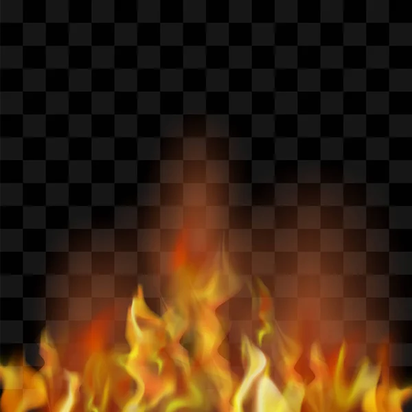 热红燃烧火焰与飞余烬 — 图库矢量图片