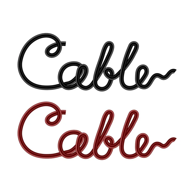 Set farbiger Kabel — Stockvektor