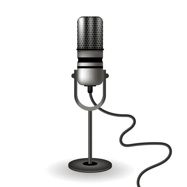 Icono de micrófono retro — Archivo Imágenes Vectoriales