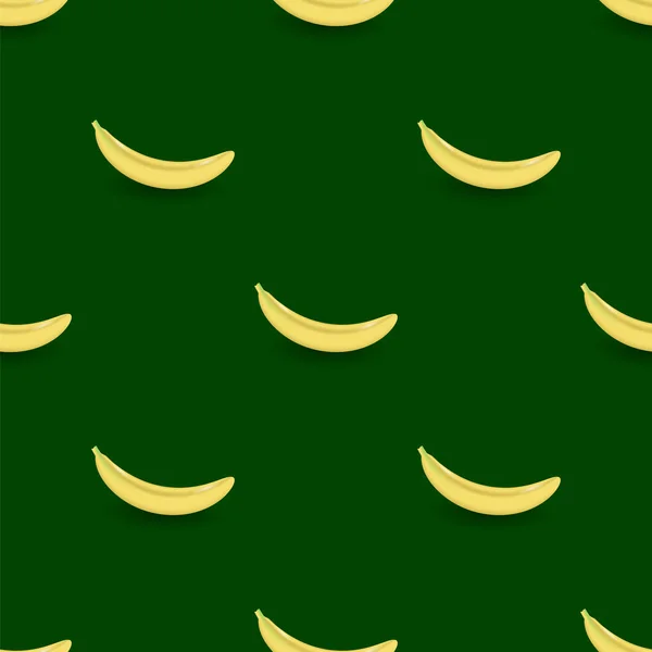 신선한 노란색 Bananes 완벽 한 패턴 — 스톡 벡터