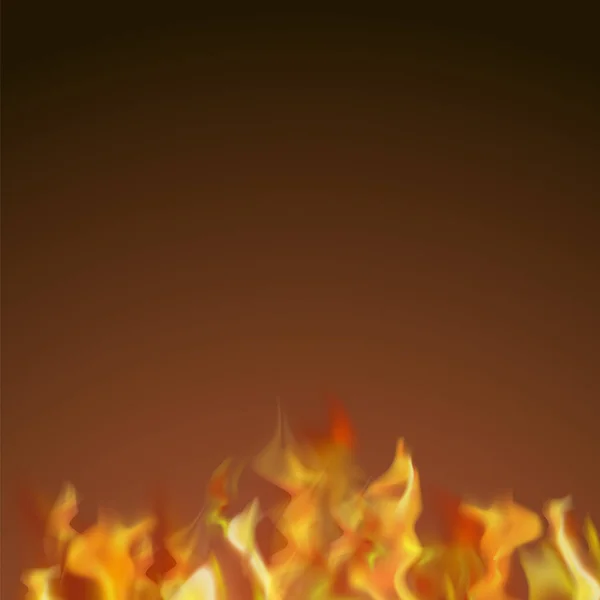 Red and Yellow Burning Fire — Stock Vector