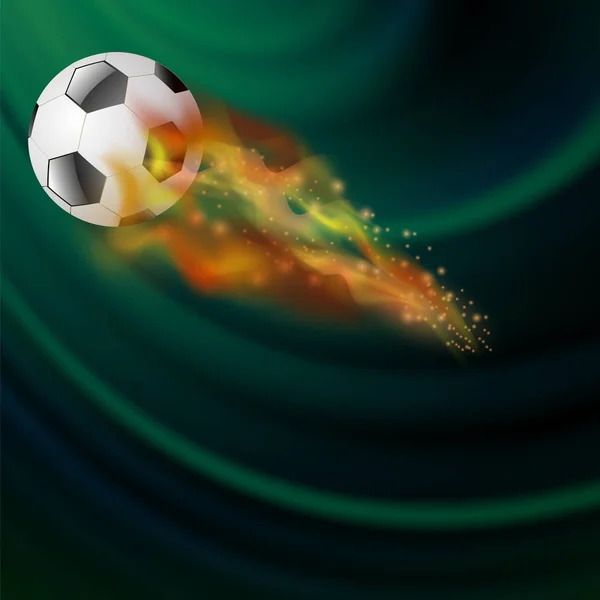 Burning Sport icono de fútbol — Vector de stock