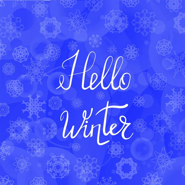 Hallo Winter Typografische Poster — Stockvector