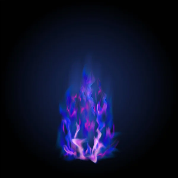 Flamme de feu brûlante bleue — Image vectorielle