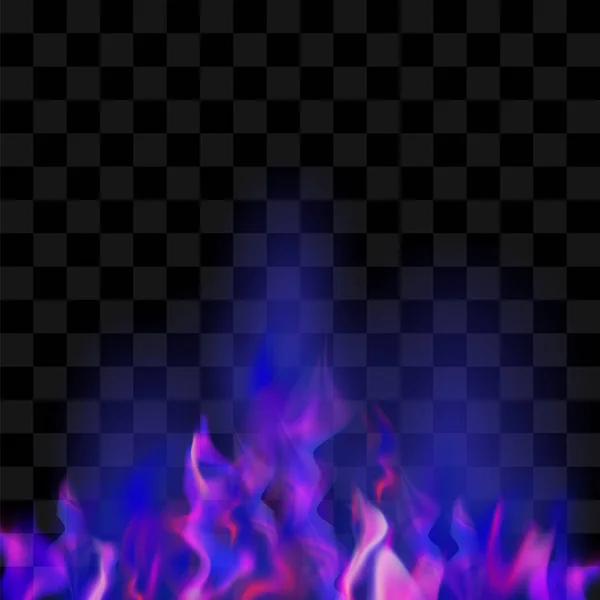 Llama de fuego ardiente azul — Vector de stock