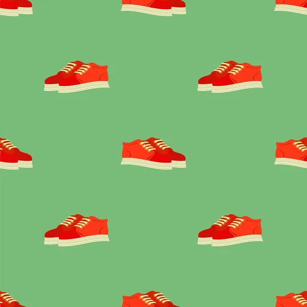 Dikişsiz desen spor kırmızı ayakkabılar — Stok Vektör