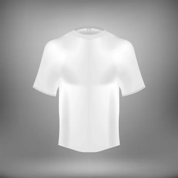 Blank vit bomull t-shirt — Stock vektor