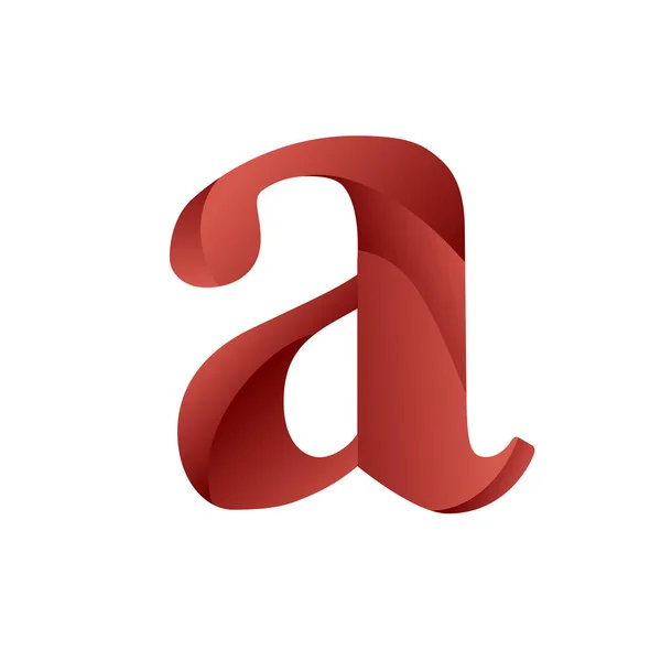 Rode kleurovergang pictogram. Gekleurde Letter A Logo — Stockvector