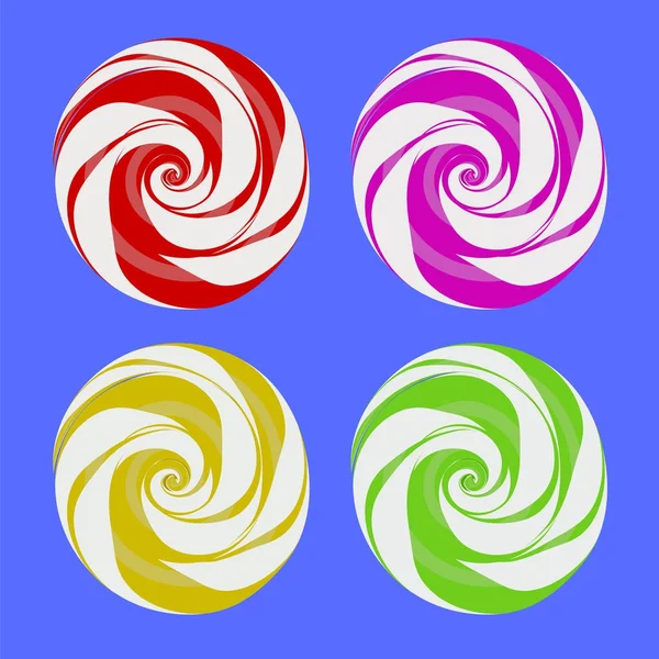 Conjunto de caramelo dulce colorido — Vector de stock