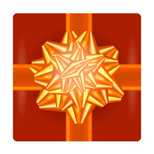 Orange Gift Bow — Stock Vector