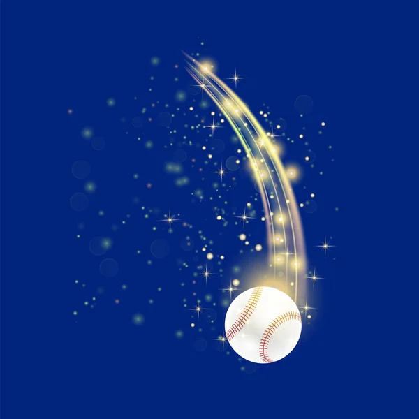 飛んでくる野球のボール — ストックベクタ