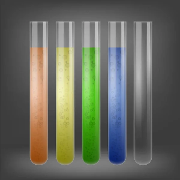 Zestaw chemiczny probówki — Wektor stockowy