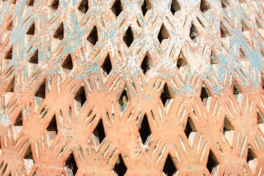 Seramik eski retro kahverengi Dekoratif süsleme vazo