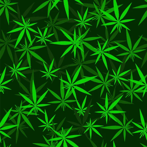Groene cannabis bladeren — Stockvector