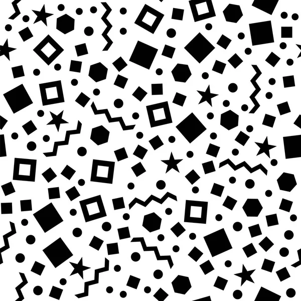 黑色几何无缝模式 — 图库矢量图片