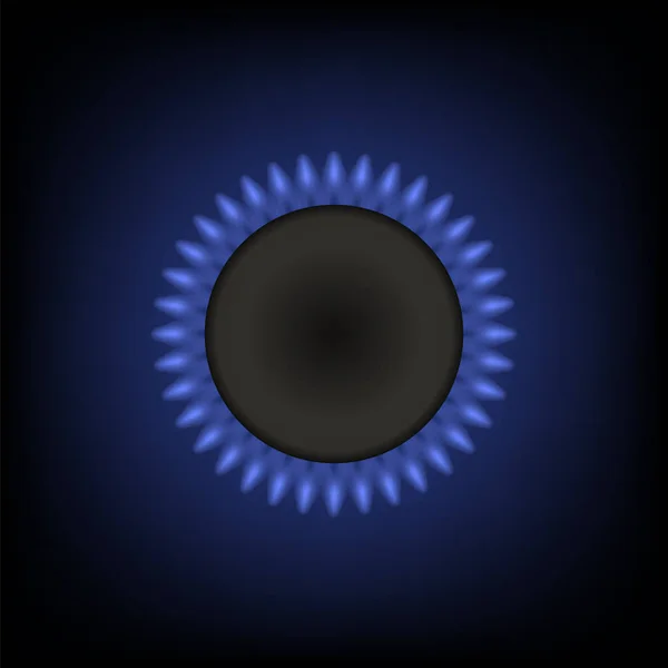 Yanan ateşi izole gaz — Stok Vektör