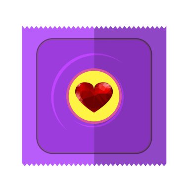 Kırmızı kalpli pembe prezervatif Wpapper