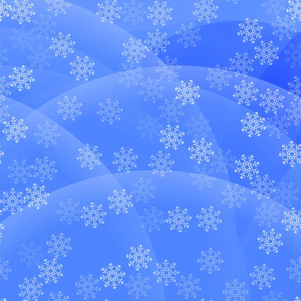 Modèle Showflakes sur fond de ciel bleu — Image vectorielle