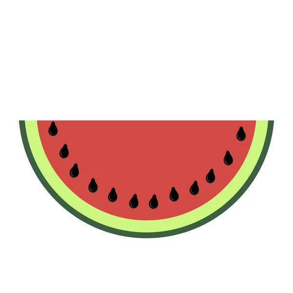 Verse Slaced rijp watermeloen — Stockvector