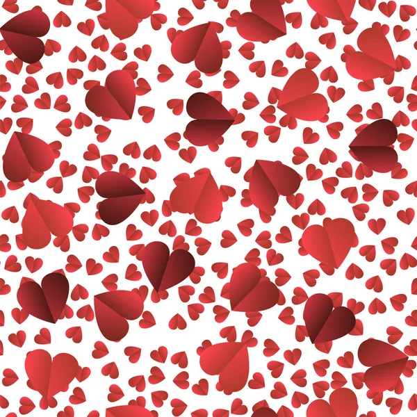 Романтичний червоне серце безшовні картини — стоковий вектор