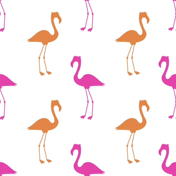 Pembe flamingo seamless modeli — Stok Vektör