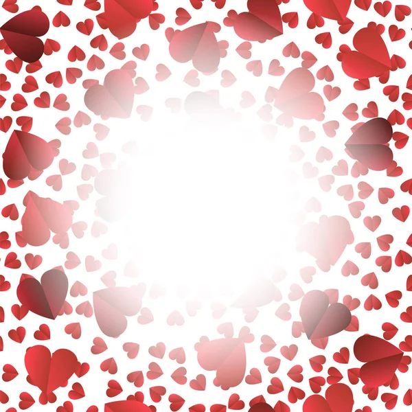 Romantique coeur rouge motif sans couture — Image vectorielle