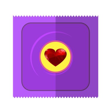 Kırmızı kalpli pembe prezervatif Wpapper