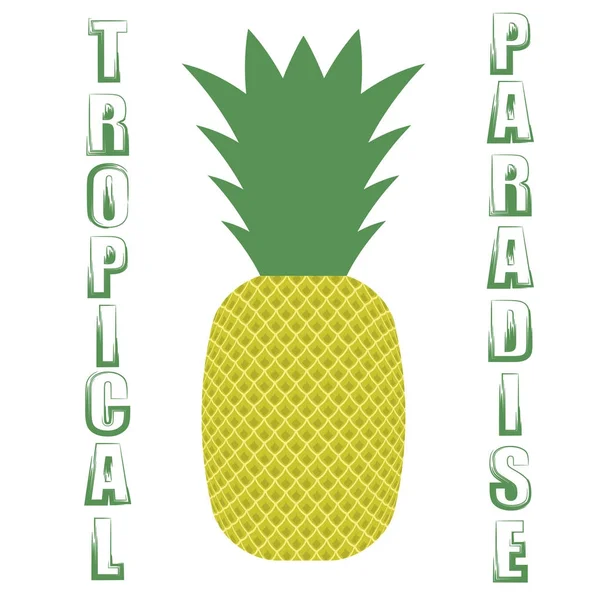 Ananas pictogram op witte achtergrond — Stockvector