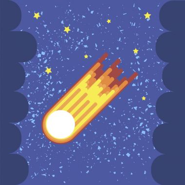 Sarı yıldız yıldızlı arka plan üzerinde izole