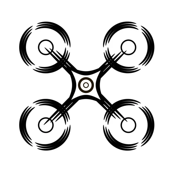 Levegő Drone Icon elszigetelt — Stock Vector