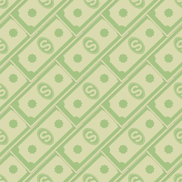 Set Paper Dollars Seamless Pattern White Background American Banknotes Cash — Stock Photo, Image