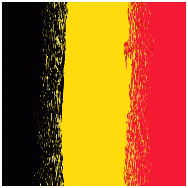 Drapeau National Grunge Belgique Isolé Symbole Indépendance Belge — Photo