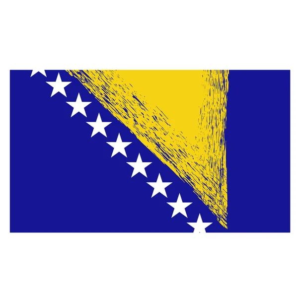 Vlajka Bosny Hercegoviny Izolovaných Bílém Pozadí — Stock fotografie