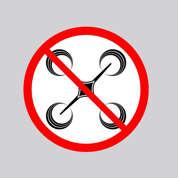 Stop Airdrone Allowed Sign. Photo and Video Air Drone Icon — Stock Vector