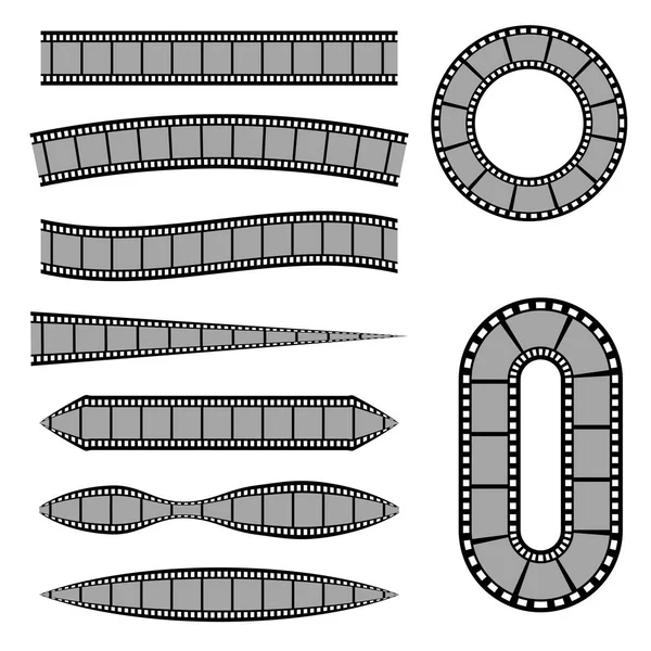 Retro Film şeritleri izole kümesi — Stok Vektör