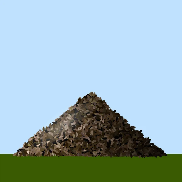 Braune Chia-Samen auf blauem Hintergrund — Stockvektor