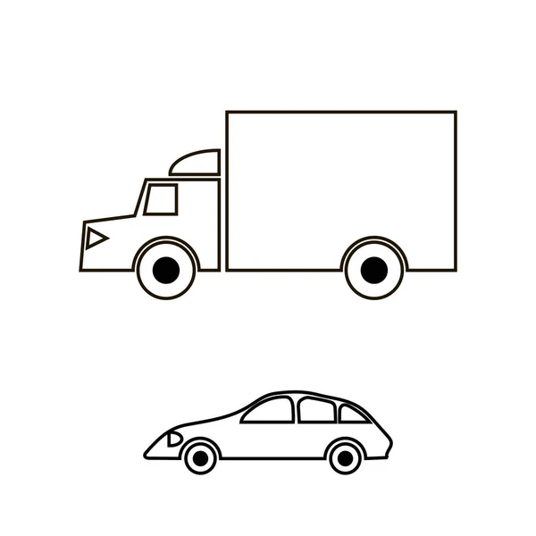 Icône de camion conteneur — Image vectorielle