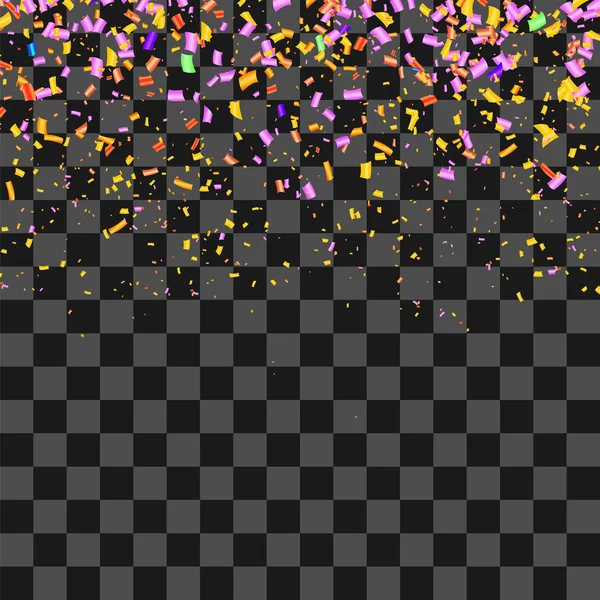 Confetti de papel colorido sobre fondo a cuadros — Archivo Imágenes Vectoriales