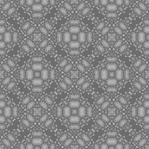Grey Ornamental Seamless Pattern. Endless Texture. Oriental Geometric Ornament — Stock Vector