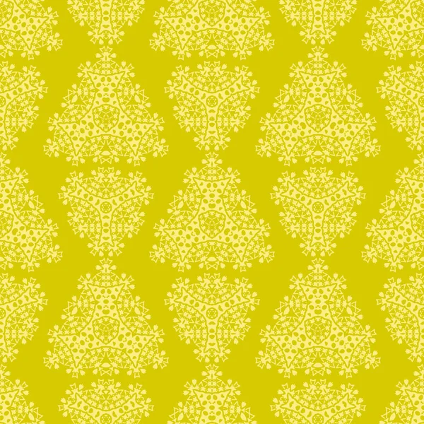 Modèle de ligne sans couture ornementale jaune. Ornement géométrique oriental — Image vectorielle