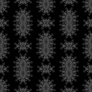 Gri süs Seamless modeli. Sonsuz doku. Oryantal geometrik süsleme