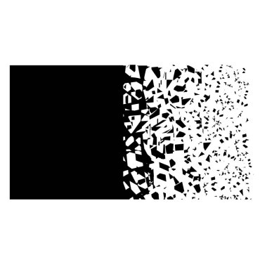 Siyah kare izole parçacıkları ile