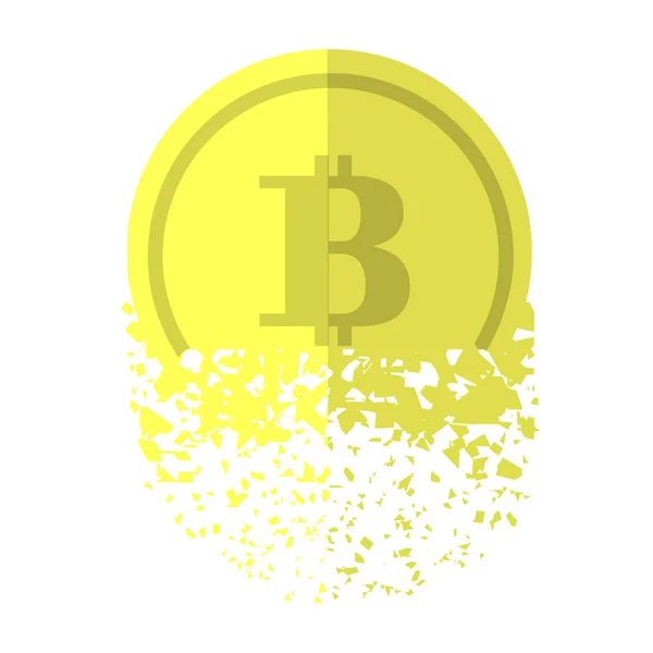 Gold-Bitcoin-Symbol — Stockvektor