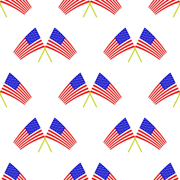 アメリカの国旗のシームレス パターン — ストックベクタ
