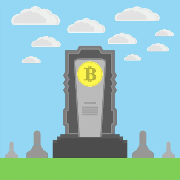 Denkmal des Bitcoin — Stockvektor